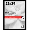 image:imageAmericanflat 20x30 Poster Frame  White Engineered Wood with Polished Plexiglass  Wide Picture Frame for Vertical or Horizontal Wall Display  Epic Collection  White  Polished plexiglass front hangs vertical or horizontal sawtooth hangers included fits photos posters and artBlack