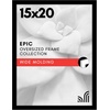 image:imageAmericanflat 20x30 Poster Frame  White Engineered Wood with Polished Plexiglass  Wide Picture Frame for Vertical or Horizontal Wall Display  Epic Collection  White  Polished plexiglass front hangs vertical or horizontal sawtooth hangers included fits photos posters and artBlack
