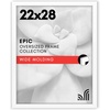 image:imageAmericanflat 20x30 Poster Frame  White Engineered Wood with Polished Plexiglass  Wide Picture Frame for Vertical or Horizontal Wall Display  Epic Collection  White  Polished plexiglass front hangs vertical or horizontal sawtooth hangers included fits photos posters and artWhite