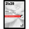 image:imageAmericanflat 20x30 Poster Frame  White Engineered Wood with Polished Plexiglass  Wide Picture Frame for Vertical or Horizontal Wall Display  Epic Collection  White  Polished plexiglass front hangs vertical or horizontal sawtooth hangers included fits photos posters and artBlack