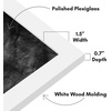 image:imageAmericanflat 20x30 Poster Frame  White Engineered Wood with Polished Plexiglass  Wide Picture Frame for Vertical or Horizontal Wall Display  Epic Collection  White  Polished plexiglass front hangs vertical or horizontal sawtooth hangers included fits photos posters and artWhite