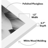 image:imageAmericanflat 20x30 Poster Frame  White Engineered Wood with Polished Plexiglass  Wide Picture Frame for Vertical or Horizontal Wall Display  Epic Collection  White  Polished plexiglass front hangs vertical or horizontal sawtooth hangers included fits photos posters and artWhite