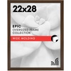 image:imageAmericanflat 20x30 Poster Frame  White Engineered Wood with Polished Plexiglass  Wide Picture Frame for Vertical or Horizontal Wall Display  Epic Collection  White  Polished plexiglass front hangs vertical or horizontal sawtooth hangers included fits photos posters and artWalnut