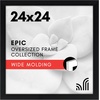 image:imageAmericanflat 20x30 Poster Frame  White Engineered Wood with Polished Plexiglass  Wide Picture Frame for Vertical or Horizontal Wall Display  Epic Collection  White  Polished plexiglass front hangs vertical or horizontal sawtooth hangers included fits photos posters and artBlack