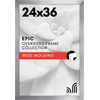 image:imageAmericanflat 20x30 Poster Frame  White Engineered Wood with Polished Plexiglass  Wide Picture Frame for Vertical or Horizontal Wall Display  Epic Collection  White  Polished plexiglass front hangs vertical or horizontal sawtooth hangers included fits photos posters and artSilver