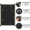 image:imageAmericanflat 20x30 Poster Frame  White Engineered Wood with Polished Plexiglass  Wide Picture Frame for Vertical or Horizontal Wall Display  Epic Collection  White  Polished plexiglass front hangs vertical or horizontal sawtooth hangers included fits photos posters and artGray