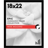 image:imageAmericanflat 20x30 Poster Frame  White Engineered Wood with Polished Plexiglass  Wide Picture Frame for Vertical or Horizontal Wall Display  Epic Collection  White  Polished plexiglass front hangs vertical or horizontal sawtooth hangers included fits photos posters and artBlack