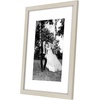 image:imageAmericanflat 26x32 Poster Frame  Matted to 22x28  Engineered Wood  White  Polished plexiglass front hangs vertical or horizontal sawtooth hangers included secure turntab backingLight Wood