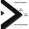 image:imageAmericanflat 26x32 Poster Frame  Matted to 22x28  Engineered Wood  White  Polished plexiglass front hangs vertical or horizontal sawtooth hangers included secure turntab backingBlack