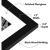 image:imageAmericanflat 26x32 Poster Frame  Matted to 22x28  Engineered Wood  White  Polished plexiglass front hangs vertical or horizontal sawtooth hangers included secure turntab backingBlack