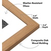 image:imageAmericanflat 26x32 Poster Frame  Matted to 22x28  Engineered Wood  White  Polished plexiglass front hangs vertical or horizontal sawtooth hangers included secure turntab backingDark Oak