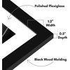 image:imageAmericanflat 26x32 Poster Frame  Matted to 22x28  Engineered Wood  White  Polished plexiglass front hangs vertical or horizontal sawtooth hangers included secure turntab backingBlack