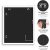 image:imageAmericanflat 26x32 Poster Frame  Matted to 22x28  Engineered Wood  White  Polished plexiglass front hangs vertical or horizontal sawtooth hangers included secure turntab backingWhite