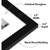 image:imageAmericanflat 26x32 Poster Frame  Matted to 22x28  Engineered Wood  White  Polished plexiglass front hangs vertical or horizontal sawtooth hangers included secure turntab backingBlack