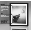 image:imageAmericanflat 26x32 Poster Frame  Matted to 22x28  Engineered Wood  White  Polished plexiglass front hangs vertical or horizontal sawtooth hangers included secure turntab backingBlack