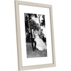 image:imageAmericanflat 26x32 Poster Frame  Matted to 22x28  Engineered Wood  White  Polished plexiglass front hangs vertical or horizontal sawtooth hangers included secure turntab backingLight Wood