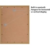 image:imageAmericanflat 26x32 Poster Frame  Matted to 22x28  Engineered Wood  White  Polished plexiglass front hangs vertical or horizontal sawtooth hangers included secure turntab backingDark Oak