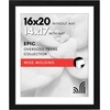 image:imageAmericanflat 26x32 Poster Frame  Matted to 22x28  Engineered Wood  White  Polished plexiglass front hangs vertical or horizontal sawtooth hangers included secure turntab backingBlack