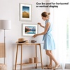 image:imageAmericanflat 26x32 Poster Frame  Matted to 22x28  Engineered Wood  White  Polished plexiglass front hangs vertical or horizontal sawtooth hangers included secure turntab backingLight Wood