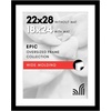 image:imageAmericanflat 26x32 Poster Frame  Matted to 22x28  Engineered Wood  White  Polished plexiglass front hangs vertical or horizontal sawtooth hangers included secure turntab backingBlack