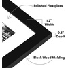 image:imageAmericanflat 26x32 Poster Frame  Matted to 22x28  Engineered Wood  White  Polished plexiglass front hangs vertical or horizontal sawtooth hangers included secure turntab backingBlack