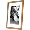 image:imageAmericanflat 26x32 Poster Frame  Matted to 22x28  Engineered Wood  White  Polished plexiglass front hangs vertical or horizontal sawtooth hangers included secure turntab backingDark Oak