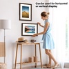 image:imageAmericanflat 26x32 Poster Frame  Matted to 22x28  Engineered Wood  White  Polished plexiglass front hangs vertical or horizontal sawtooth hangers included secure turntab backingWalnut