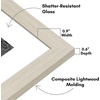 image:imageAmericanflat 26x32 Poster Frame  Matted to 22x28  Engineered Wood  White  Polished plexiglass front hangs vertical or horizontal sawtooth hangers included secure turntab backingLight Wood