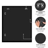 image:imageAmericanflat 26x32 Poster Frame  Matted to 22x28  Engineered Wood  White  Polished plexiglass front hangs vertical or horizontal sawtooth hangers included secure turntab backingBlack