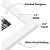 image:imageAmericanflat 26x32 Poster Frame  Matted to 22x28  Engineered Wood  White  Polished plexiglass front hangs vertical or horizontal sawtooth hangers included secure turntab backingWhite