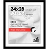 image:imageAmericanflat 26x32 Poster Frame  Matted to 22x28  Engineered Wood  White  Polished plexiglass front hangs vertical or horizontal sawtooth hangers included secure turntab backingBlack