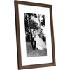 image:imageAmericanflat 26x32 Poster Frame  Matted to 22x28  Engineered Wood  White  Polished plexiglass front hangs vertical or horizontal sawtooth hangers included secure turntab backingWalnut