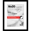 image:imageAmericanflat 26x32 Poster Frame  Matted to 22x28  Engineered Wood  White  Polished plexiglass front hangs vertical or horizontal sawtooth hangers included secure turntab backingBlack
