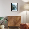 image:imageAmericanflat 26x32 Poster Frame  Matted to 22x28  Engineered Wood  White  Polished plexiglass front hangs vertical or horizontal sawtooth hangers included secure turntab backingBlack