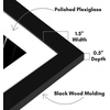 image:imageAmericanflat 26x32 Poster Frame  Matted to 22x28  Engineered Wood  White  Polished plexiglass front hangs vertical or horizontal sawtooth hangers included secure turntab backingBlack
