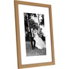 image:imageAmericanflat 26x32 Poster Frame  Matted to 22x28  Engineered Wood  White  Polished plexiglass front hangs vertical or horizontal sawtooth hangers included secure turntab backingDark Oak