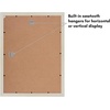 image:imageAmericanflat 26x32 Poster Frame  Matted to 22x28  Engineered Wood  White  Polished plexiglass front hangs vertical or horizontal sawtooth hangers included secure turntab backingLight Wood