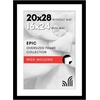 image:imageAmericanflat 26x32 Poster Frame  Matted to 22x28  Engineered Wood  White  Polished plexiglass front hangs vertical or horizontal sawtooth hangers included secure turntab backingBlack