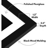 image:imageAmericanflat 26x32 Poster Frame  Matted to 22x28  Engineered Wood  White  Polished plexiglass front hangs vertical or horizontal sawtooth hangers included secure turntab backingBlack