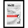 image:imageAmericanflat 26x32 Poster Frame  Matted to 22x28  Engineered Wood  White  Polished plexiglass front hangs vertical or horizontal sawtooth hangers included secure turntab backingBlack
