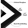 image:imageAmericanflat 26x32 Poster Frame  Matted to 22x28  Engineered Wood  White  Polished plexiglass front hangs vertical or horizontal sawtooth hangers included secure turntab backingBlack