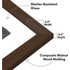 image:imageAmericanflat 26x32 Poster Frame  Matted to 22x28  Engineered Wood  White  Polished plexiglass front hangs vertical or horizontal sawtooth hangers included secure turntab backingWalnut
