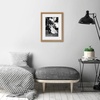 image:imageAmericanflat 26x32 Poster Frame  Matted to 22x28  Engineered Wood  White  Polished plexiglass front hangs vertical or horizontal sawtooth hangers included secure turntab backingDark Oak