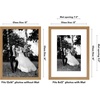 image:imageAmericanflat 26x32 Poster Frame  Matted to 22x28  Engineered Wood  White  Polished plexiglass front hangs vertical or horizontal sawtooth hangers included secure turntab backingDark Oak