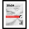 image:imageAmericanflat 26x32 Poster Frame  Matted to 22x28  Engineered Wood  White  Polished plexiglass front hangs vertical or horizontal sawtooth hangers included secure turntab backingBlack