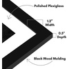 image:imageAmericanflat 26x32 Poster Frame  Matted to 22x28  Engineered Wood  White  Polished plexiglass front hangs vertical or horizontal sawtooth hangers included secure turntab backingBlack