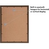 image:imageAmericanflat 26x32 Poster Frame  Matted to 22x28  Engineered Wood  White  Polished plexiglass front hangs vertical or horizontal sawtooth hangers included secure turntab backingWalnut