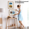 image:imageAmericanflat 26x32 Poster Frame  Matted to 22x28  Engineered Wood  White  Polished plexiglass front hangs vertical or horizontal sawtooth hangers included secure turntab backingDark Oak