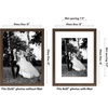 image:imageAmericanflat 26x32 Poster Frame  Matted to 22x28  Engineered Wood  White  Polished plexiglass front hangs vertical or horizontal sawtooth hangers included secure turntab backingWalnut
