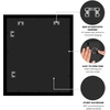 image:imageAmericanflat 26x32 Poster Frame  Matted to 22x28  Engineered Wood  White  Polished plexiglass front hangs vertical or horizontal sawtooth hangers included secure turntab backingBlack